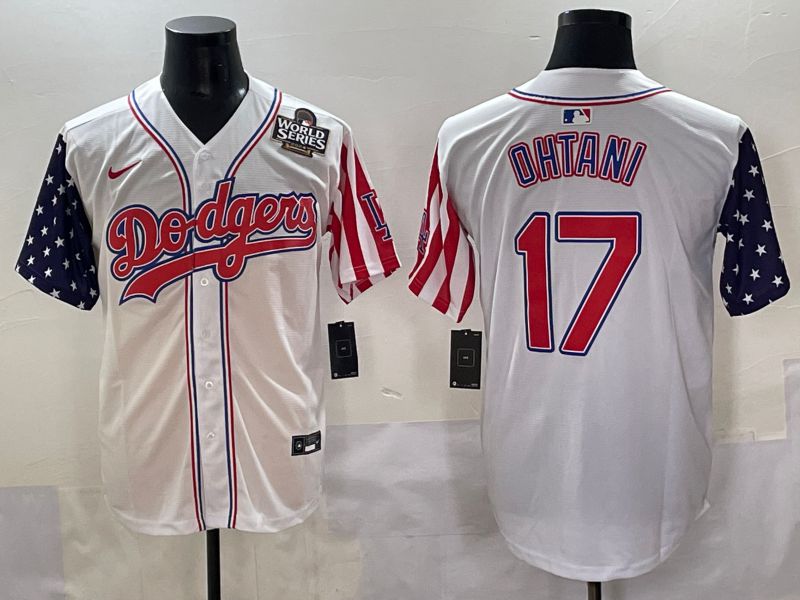 Men 2025 Los Angeles Dodgers #17 Ohtani White a generation of national flags Joint Name Nike MLB Jersey style 6->los angeles dodgers->MLB Jersey